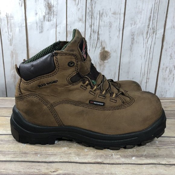 Red Wings Shoes King Toe Safety Boots Womens Size 7 Leather #3540 Brown Lace Up - Picture 5 of 12